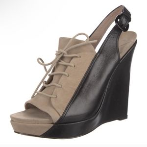 NIB - Derek Lam 10 Crosby $395 Leather Colorblock Pattern Slingback Pumps